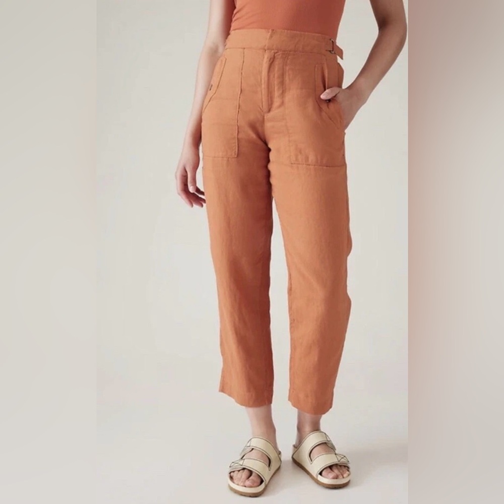 Athleta Voyager Linen Pants Sz 2